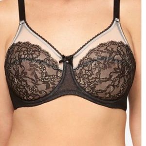 Wacoal black and ivory/white bra 44G